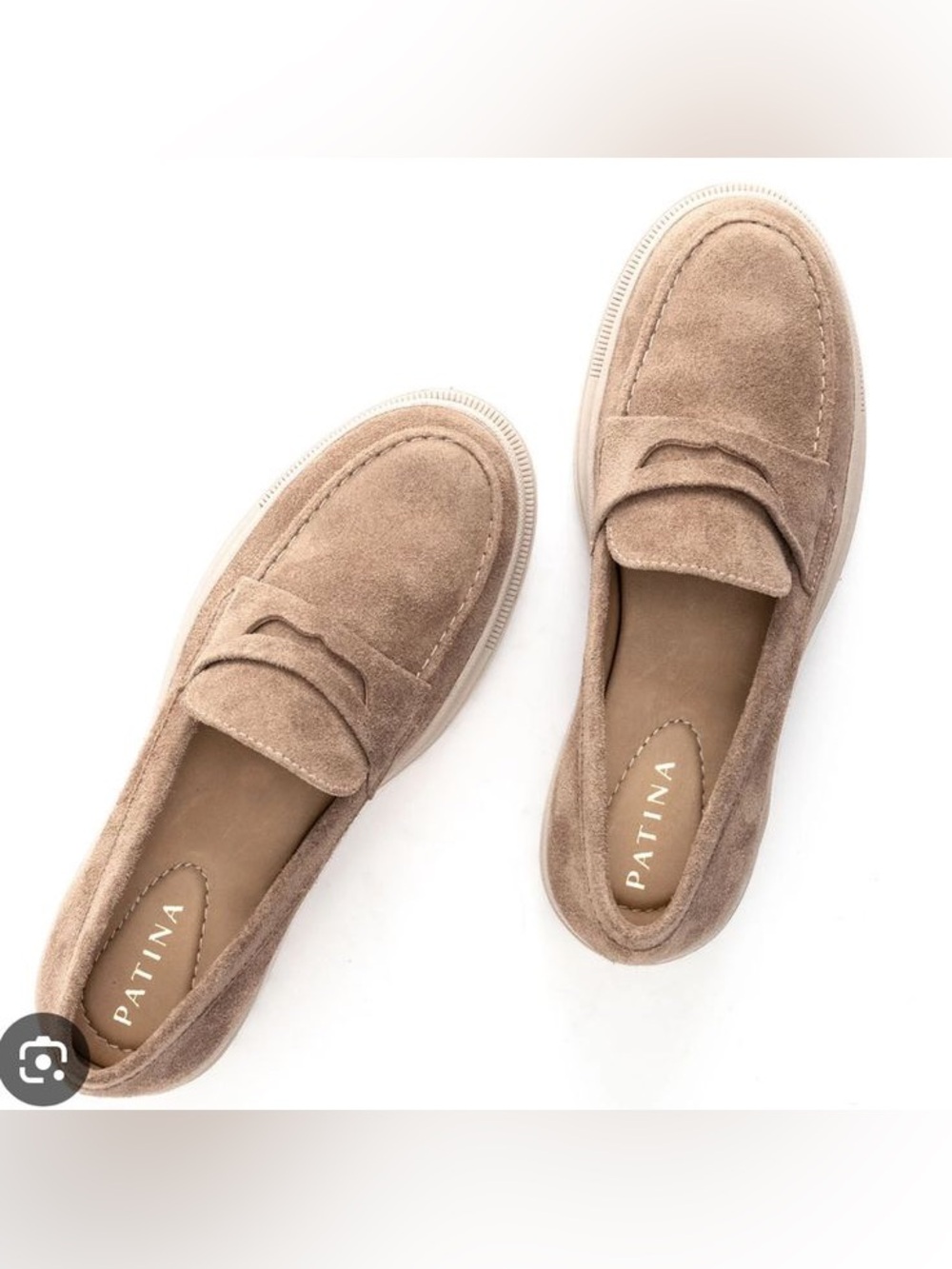 Patina Womens Shoes By Portland Leather Zoe Chunky Taupe Suede Size 11